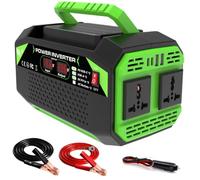 NONDK Inversor Universal de 300 W, 12 V A 220 V, Dos Salidas, 4 Cargadores Rápidos USB, Pantalla, Inversor de Corriente para Coche.