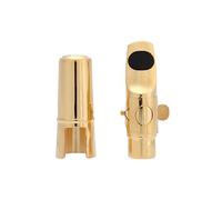NONDK Jazz Saxofon Soprano 5C Metal Boquilla + Almohadillas Cojines + Casquillo Hebilla con Chapado en