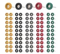 NONDK Juego de 100 Discos Abrasivos de Pulido de 1 Pulgada para Accesorios de Herramientas Rotativas, Vástago de 1/8 Pulgadas