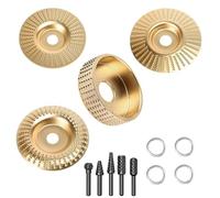 NONDK Juego de 13 Discos de Esmerilado para Madera, Ruedas de Molienda para Amoladoras de 4" o 4.5", Herramientas de Tallado de Motosierra de Acero Al Carbono 45.