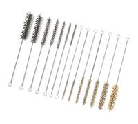 NONDK Juego de 14 Cepillos de Alambre de Latón y Acero Inoxidable para Tubos, Cepillos de Alambre de 30 cm de para Limpieza de Tuberías, Kit de Cepillos para y Tubos.