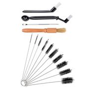NONDK Juego de 14 Cepillos de Limpieza para Molinillos de Café, Kit de Cepillos para Máquina de Espresso con Cepillos de Paja, Herramientas para Uso Doméstico y Comercial.