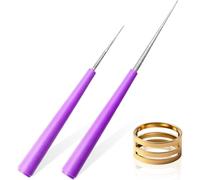 NONDK Juego de 2 Herramientas de Agrandamiento de Agujeros para Joyería con 1 Anillo Abierto, Agrandador de Agujeros con Punta para Hacer Cuentas.