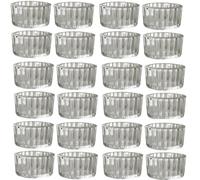 NONDK Juego de 24 Portavelas de Cristal Transparente para Centros de Mesa, Bodas, Fiestas de Cumpleaños y el Hogar