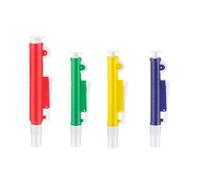 NONDK Juego de 4 de Pipeta Científicas: 2 Ml, 5 Ml Amarillo, 10 Ml Verde, 25 Ml Rojo. Compatible con Pipetas de Plástico o Vidrio.