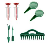 NONDK Juego de 4 Herramientas de Jardinería para Plantar A Mano, Dispensador de Semillas, Plántulas y Dibber.