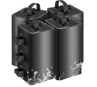 NONDK Juego de 4 Sacos de para Carpa Al Aire Libre, Pesos para Toldo, Equipo de Camping, Negro, 20L.