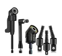 NONDK Juego de 6 Accesorios para Taladro en Ángulo Recto con Adaptador de Taladro en Ángulo de 105° y Adaptador de Dado de de