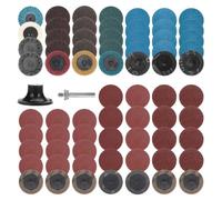 NONDK Juego de 70 Piezas de Disco de Cambio Rápido R-Type de 2" (50 Mm) Disco de Lijado Roll Lock, Disco de Acondicionamiento para Eliminación de Óxido en Metal, Desbarbado de Madera, Cambio Rápido.