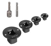 NONDK Juego de Adaptadores de Perfil Bajo de 3/4" A 1", 1/2" A 3/4", 1/2" A 3/8", 1/4" A 3/8" Juego de Adaptadores de Trinquete para Espacios Reducidos