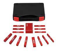 NONDK Juego de Calibradores de para Carpintería, Bloques de Configuración, 15 Piezas de Barras de Configuración, Accesorios para Mesa de Fresadora y de Mesa, Color Rojo