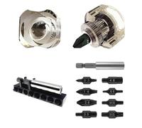 NONDK Juego de Destornilladores 10 en 1, Cortos y Compactos, Diseñados para Espacios Reducidos, con de Fibra de Acetato de Celulosa y Puntas de Acero S2 de Doble Punta.