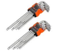 NONDK Juego de Destornilladores de Llave Torx en Forma de L Universal con Zócalo, Adecuado para Destornillador de Doble Extremo en Forma de L.