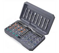 NONDK Juego de Destornilladores de Trinquete, Juego de Destornilladores Magnéticos 42 en 1 con de Trinquete Desmontable, Herramienta de Reparación Multiusos para Bricolaje