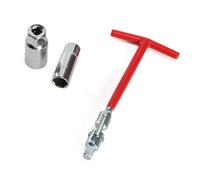 NONDK Juego de Llaves de Tubo para BujíAs, Llave de Tubo de FáBrica, Manejar Rojo, Juego de 4 Piezas, Llave en T de 16 mm