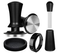 NONDK Juego de Prensador de Café con Resorte, Tapete Dosificador, Embudo WDT, Agitador para Distribución de Café Expreso de 51 Mm.