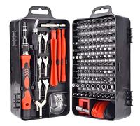 NONDK Juegos de Herramientas MagnéTicas de Destornillador 135 en 1 para TeléFono MóVil Tableta Computadora ReparacióN de Lentes Kit de Herramientas de Bricolaje (Negro Rojo)