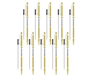 NONDK Kit de 10 Bolígrafos para Torneado de Madera, de 7 mm, con Punta Fina y Recambio Dorado.