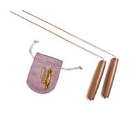 NONDK Kit de 2 Varillas de Radiestesia de Cobre con de Madera de Nogal Natural, para Detectar el Espíritu del Agua en Busca de y Fenómenos Paranormales.