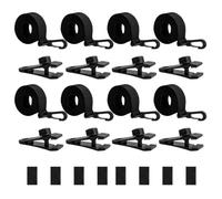 NONDK Kit de 24 Piezas para Enrollar Cubiertas Solares de Piscina, Correas y Clips para Cubiertas Solares de Piscinas Enterradas, Kit de Correas para Mantas Solares.