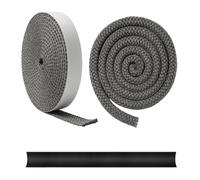 NONDK Kit de 3 Juntas de Cuerda para Puerta de Estufa de Leña de 7/8", 5/8" X 1/8" de, 78,7", Autoadhesivas, Planas, para Puerta de Estufa, Ventana y Vidrio.