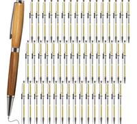 NONDK Kit de 48 Bolígrafos de Madera con de 7 mm, Bolígrafo Delgado con Torno de Repuesto, Ideal para Hacer Bolígrafos de Cobre, Suministros de Oficina. A
