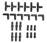 NONDK Kit de Accesorios de Riego para Tubos de -6 Tees, 6 Acoplamientos, 6 Extremos, 6 - Sistemas de Rociadores por Compatibles con 16 Mm