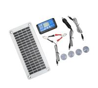 NONDK Kit de Controlador Impermeable de Panel Solar Monopolicristalino con Cable de Conexión Kit de Batería de Protección de Carga de 12V24V