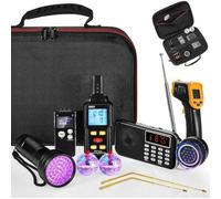 NONDK Kit de Equipo de 11 Piezas Que Incluye Radio Fantasma, Detector de Radiación, Grabadora de Voz, Linterna Ultravioleta, 2 Bolas de con Luz LED, Etc.