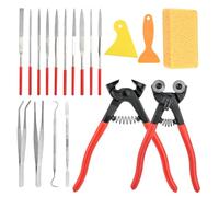 NONDK Kit de Herramientas para Mosaicos de 19 Piezas, Herramientas Profesionales para Cortar Mosaicos de Vidrio y Cerámica