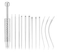 NONDK Kit de Herramientas para Pendientes de Parte Trasera, Kit de Agujas para Perforación Corporal, Herramienta de Repuesto para Joyería