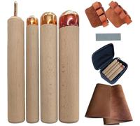 NONDK Kit de Herramientas para Tallar Obsidiana, Kit de Herramientas de la Edad Piedra de Cristal de Dragón, para Profesionales, Descascarillador A Presión, Descascarilladores de Cobre.