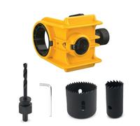 NONDK Kit de Instalación de Cerradura de Puerta, Plantilla para Cerradura de Puerta, Puertas de Madera, Kit de para una Fácil Instalación Cerradura, Amarillo.