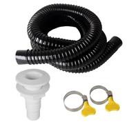 NONDK Kit de Instalación de Manguera de Bomba de Achique de 6.5 Pies, Manguera de Bomba de Achique, 2 Abrazaderas de Acero Inoxidable y Accesorio de