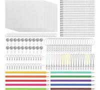 NONDK Kit de Láminas de Plástico Retráctil con Hojas en, Papel de Arte Retráctil, Llaveros, para Aretes, para Manualidades