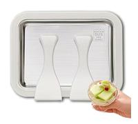 NONDK Kit de Máquina para Hacer Helado Enrollado, Bandeja Instantánea para Hacer Helado, Máquina de Helado con 2 Raspadores para Hacer Helado Enrollado DIY.