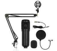 NONDK Kit de Micrófono de Estudio BM800 para Grabación de Música, Micrófono de Condensador para Streaming en PC, Radiodifusión, Podcasting, Canto y Uso Doméstico.