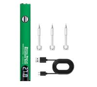 NONDK Kit de Mini Soldador con Rosca 510, 3 Niveles de Voltaje Ajustables, Batería Recargable USB de 650 MAh, Herramienta de Soldadura Inteligente.