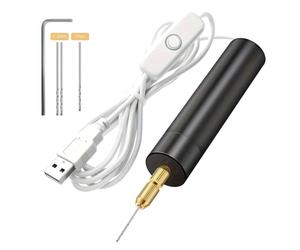 NONDK Kit de Mini Taladro Eléctrico USB, Taladro USB, Herramientas Rotativas, Bolígrafo Grabador, Herramientas de Perforación para Joyería con Brocas, Herramientas Eléctricas