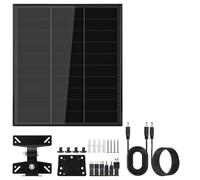 NONDK Kit de Panel Solar de 20 W con Salida de Carga Solar MPPT de 5 V, 6 V, 9 V y 12 V, Celdas Solares para Cámaras con Ranuras para Baterías para Cámaras WiFi y Routers