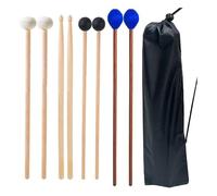 NONDK Kit de para Batería - 4 Pares (Timbales de Fieltro, Goma, Marimba, 5A) con Bolsa, Instrumento de Percusión para Principiantes