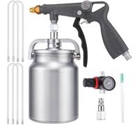 NONDK Kit de Pistola Pulverizadora para Imprimación, Incluye Ventosa de 20 Oz y 4 Varillas de 20" de para Aplicaciones de Imprimación de Caucho en Revestimientos de Camiones.