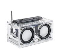 NONDK Kit de Producción de Amplificador de Altavoz Bluetooth de Doble Canal con Lámpara de Espectro FM, Circuito de Soldadura Electrónico DIY