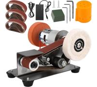 NONDK Kit de Pulido de Cuchillos, Lijadora de Banda Eléctrica de 5 Grados para Bricolaje en Metal y Carpintería, Fabricación de Cuchillos, Enchufe de la UE.