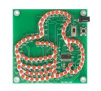 NONDK Kit Electrónico de Luz LED para Pulgar DIY Que Incluye 81 LED Intermitentes MCU STC8G1K08, Kit de Práctica de Soldadura de PCB Controlable con Cable de Alimentación