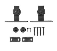 NONDK Kits de Herrajes para Puertas Corredizas de Riel de SuspensióN Montado en la Parte Superior Riel de Acero para Puerta de Armario Riel de Rodillo para una Sola Puerta-B
