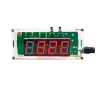 NONDK Kits de Reloj Digital DIY de 4 Dígitos con Carcasa Acrílica, Kit de Práctica de Soldadura de Reloj Despertador DIY para Aprender Electrónica,C