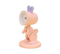NONDK LáMpara de Escritorio Plegable con Luces LED de Noche con Forma de Animal de, LáMpara de ProteccióN Ocular con Forma de Luces para Mascotas, Conejo Rosa