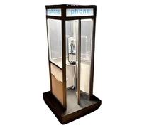 NONDK Lámpara de Mesa Cabina Telefónica Retro con Luz LED Cálida para Dormitorio, Sala de Estar, Café Lámpara Cabina Telefónica Retro