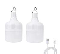 NONDK Linterna de Camping Regulable, Bombilla LED, 5 Modos de Iluminación, Recargable por USB, Luz Colgante para Tienda de Campaña, Linterna de Emergencia de 100 Lúmenes